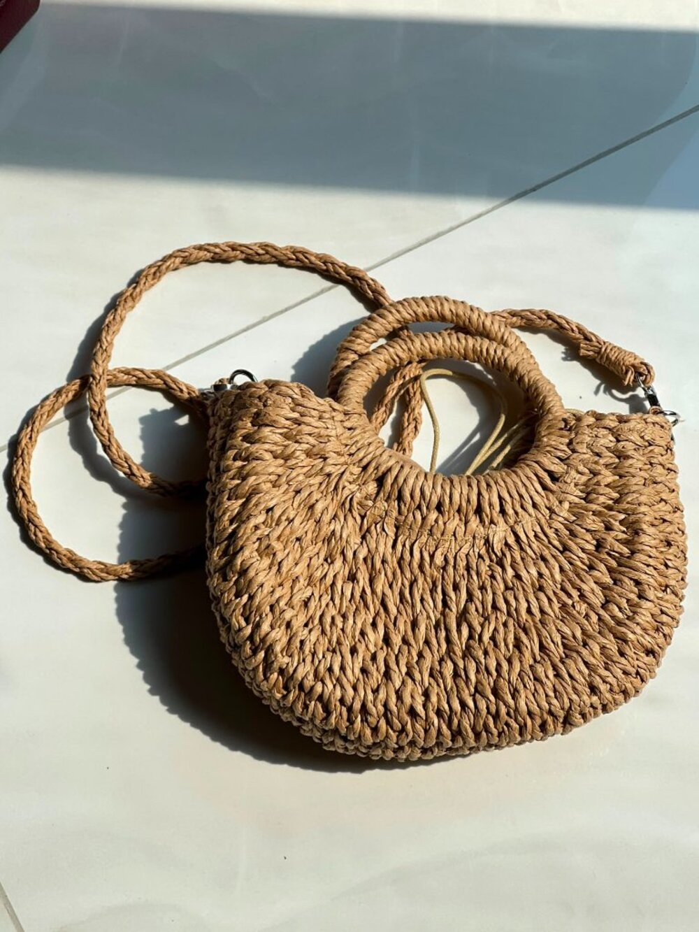 Beach woven straw bag